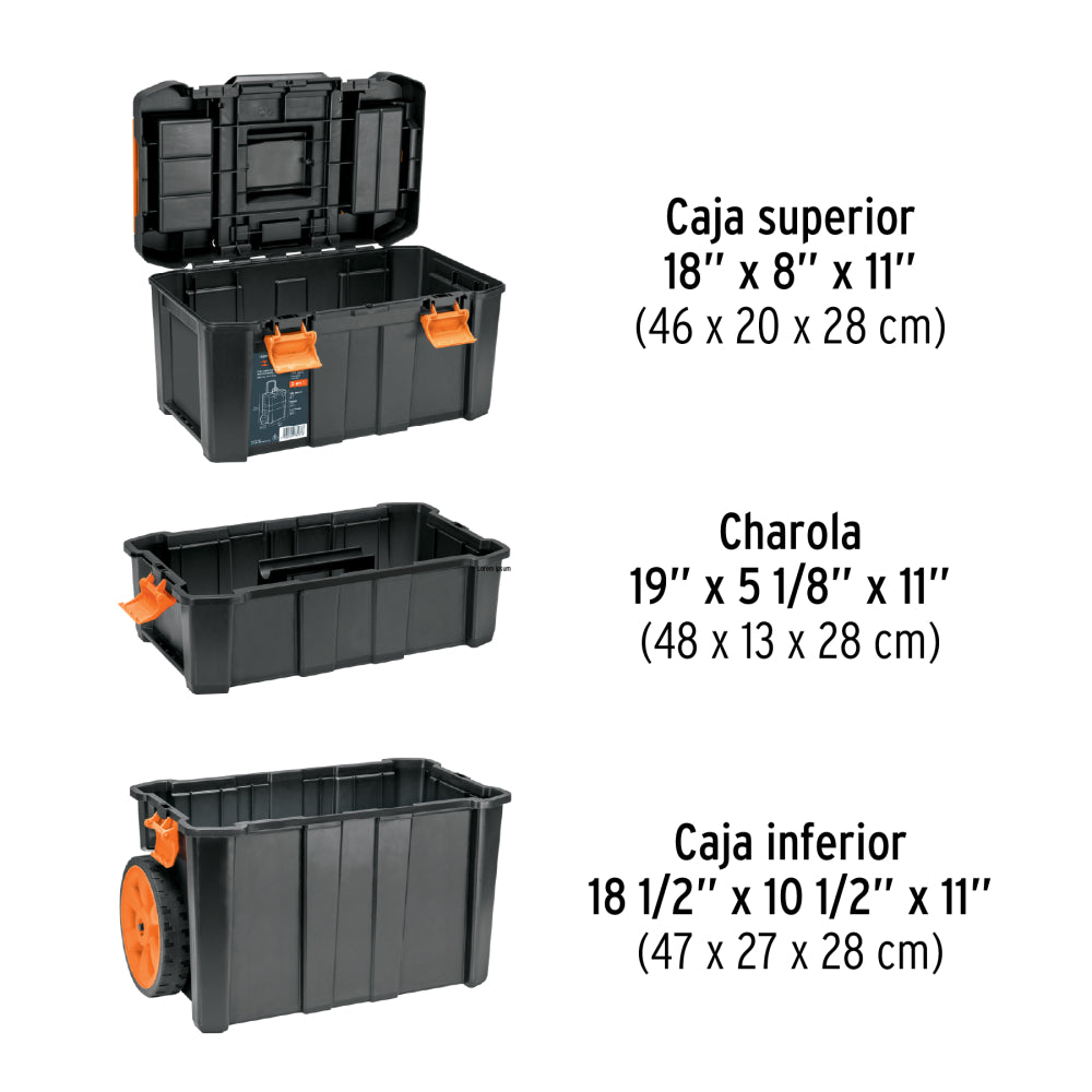 Caja Herramientas Truper 19"x25" con Ruedas