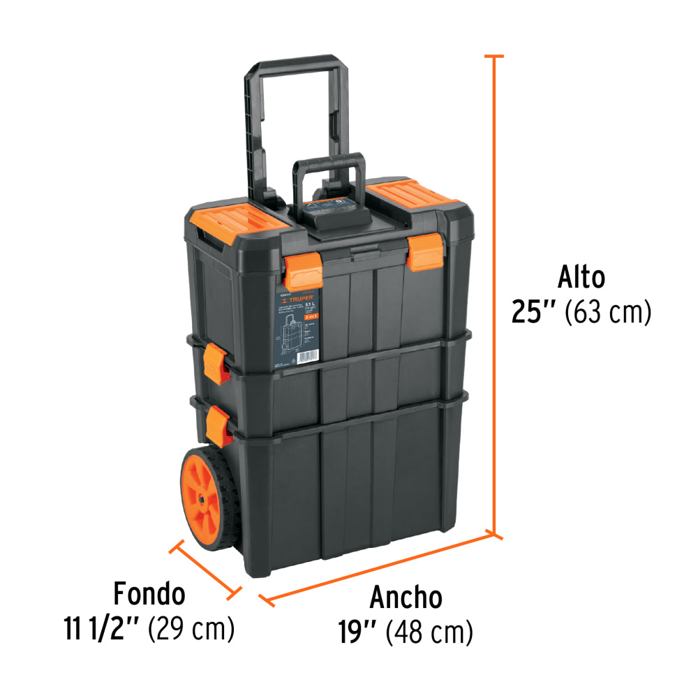 Caja Herramientas Truper 19"x25" con Ruedas