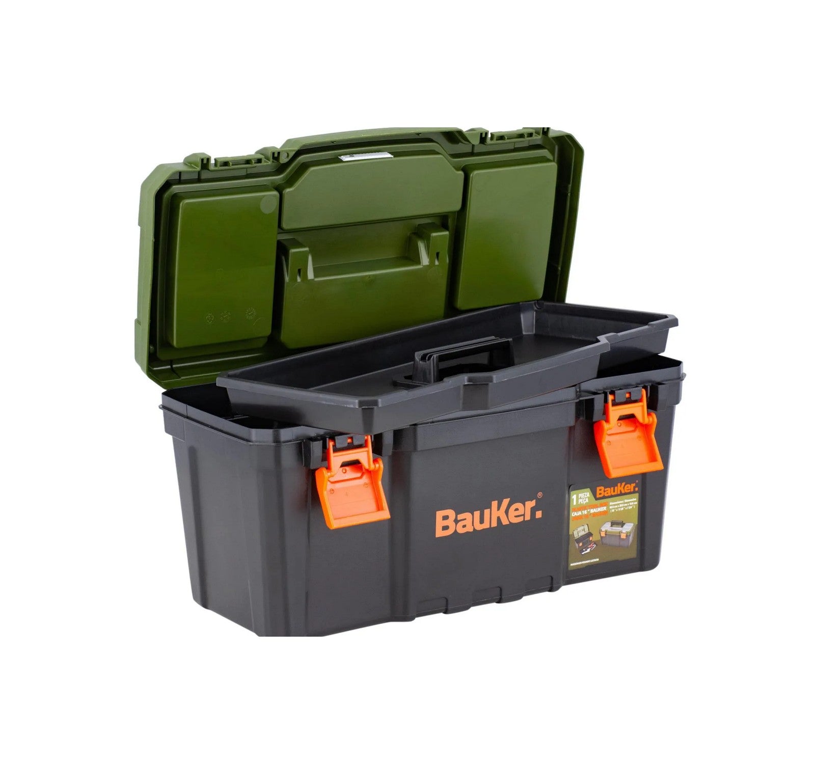 Caja de Herramientas 16" Bauker