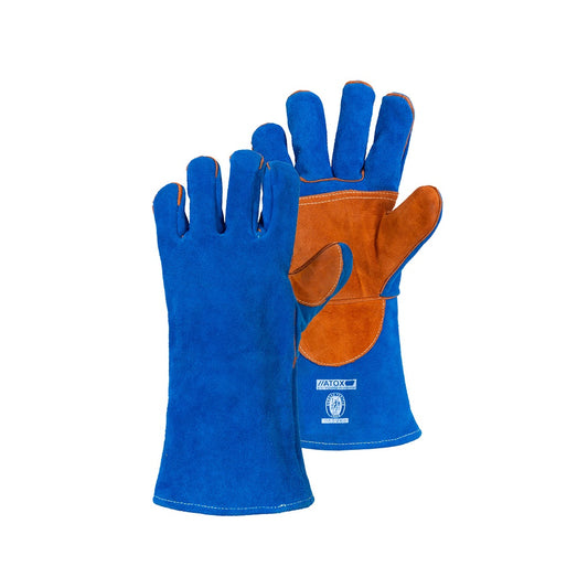 Guantes De Soldador Azul Con Kevlar