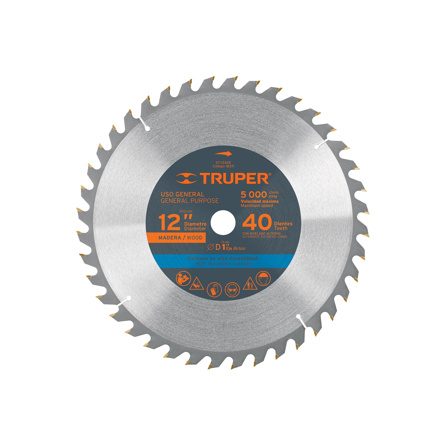 Disco Sierra 12" para madera 40 dientes