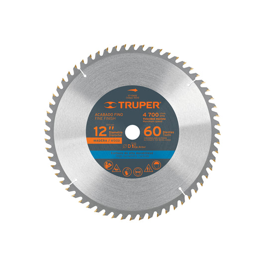 Disco Sierra 12" para madera 60 dientes