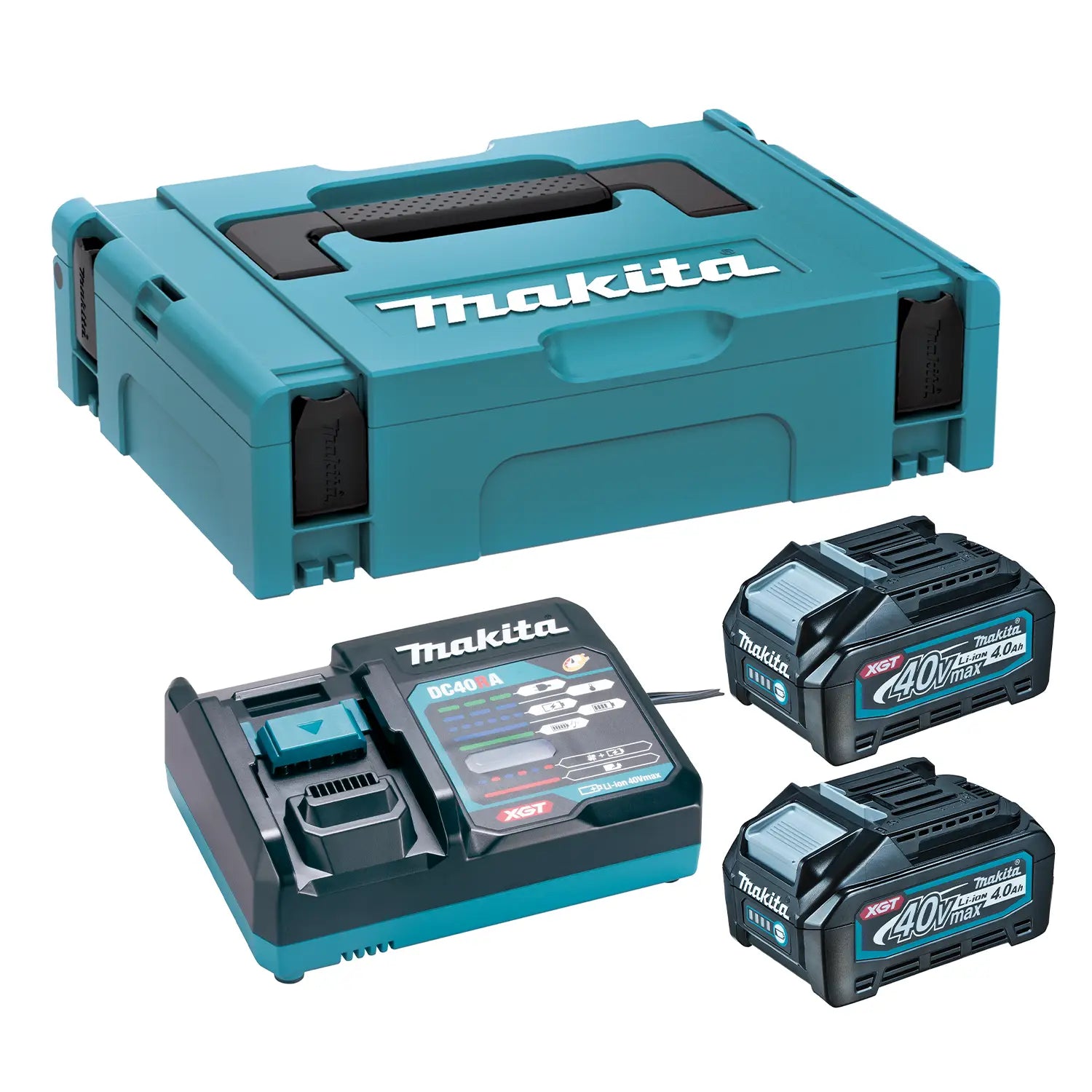 Kit 2 Baterías BL4040 40V 4Ah + Cargador DC40RA en Maletín MAKPAC