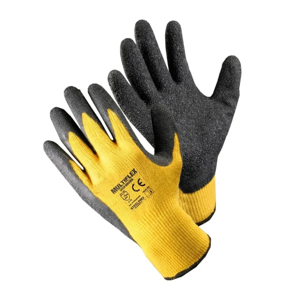 Guantes Multiflex Palma Látex Amarillo/Negro