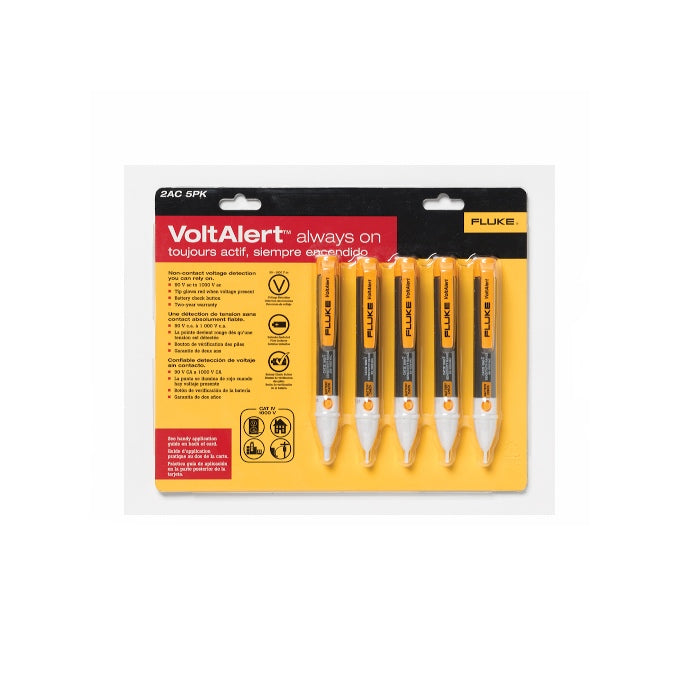 Pack 5 Detectores de Voltaje sin Contacto VoltAlert 2AC 90–1000V
