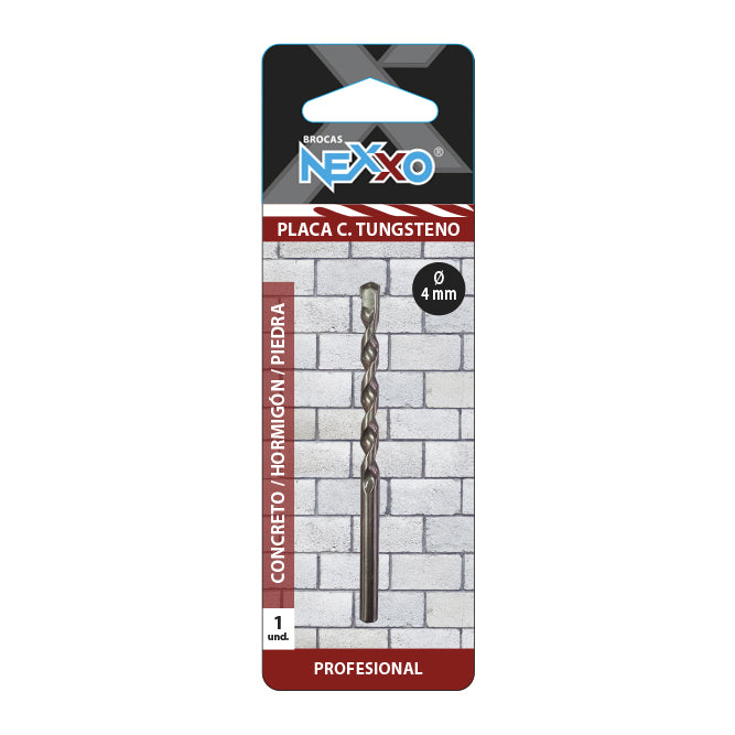 Broca Muro/Hormigón 4mm Diámetro Nexxo
