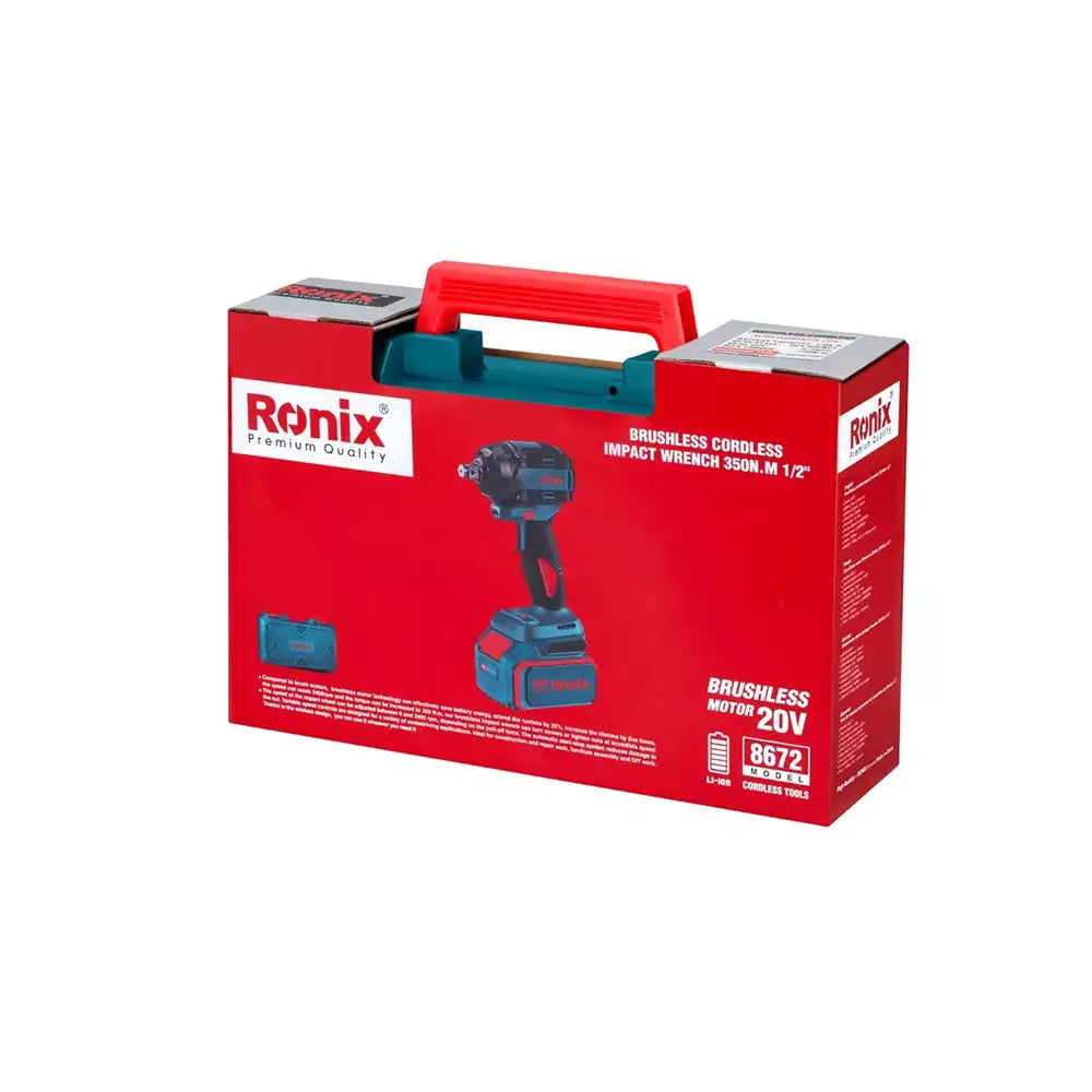 Llave De Impacto 1/2" Inalámbrica 8672 20V RONIX