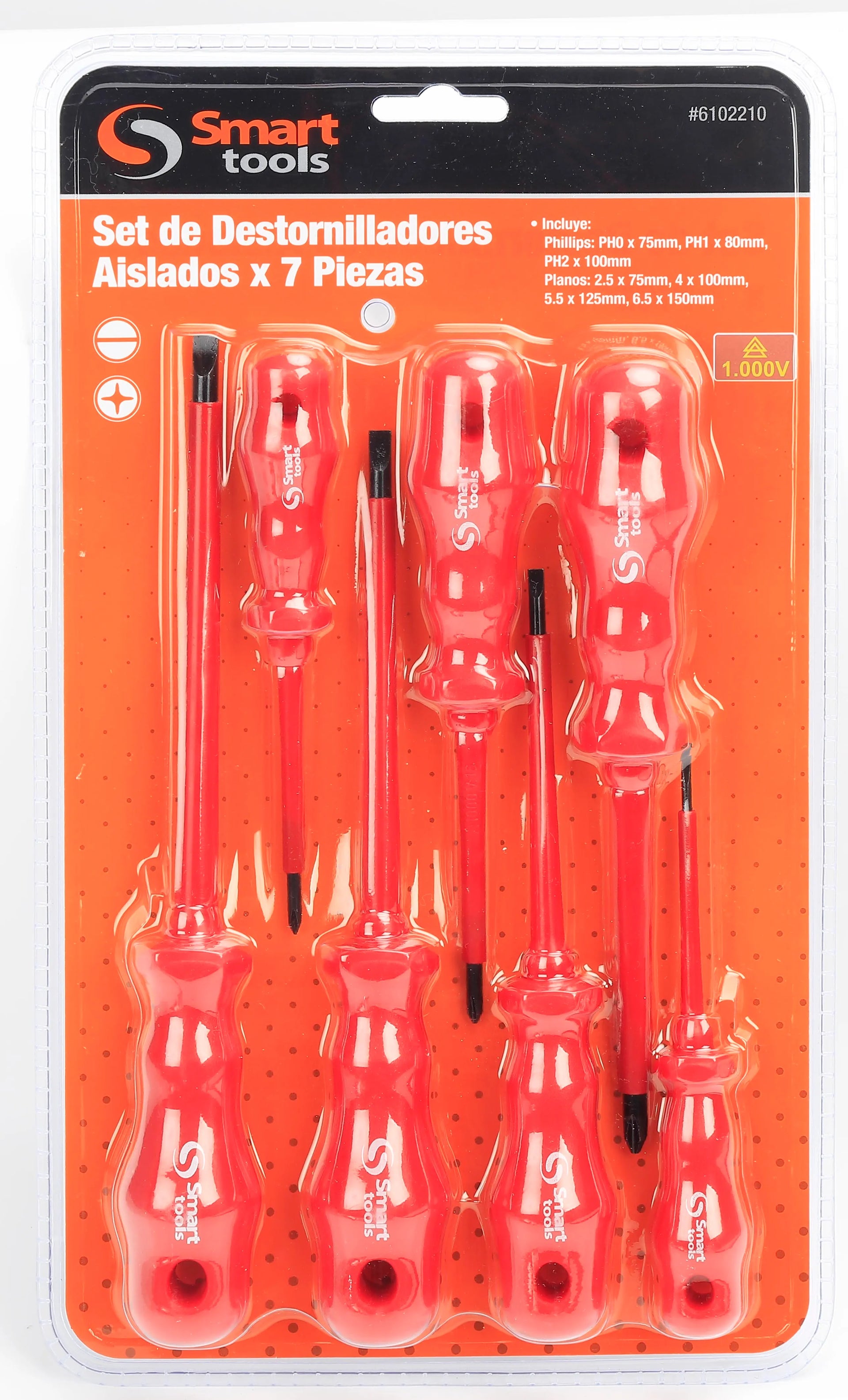 Juego Destornilladores PH/PL Aislados 7 Piezas 1000V Smart Tools