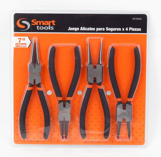 Juego Alicates para Seguros Seeger 7" EC ER IC IR