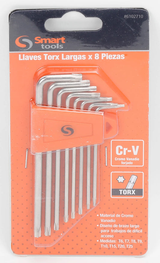 Juego Llaves Torx 8 Piezas T9 a T25 Smart Tools