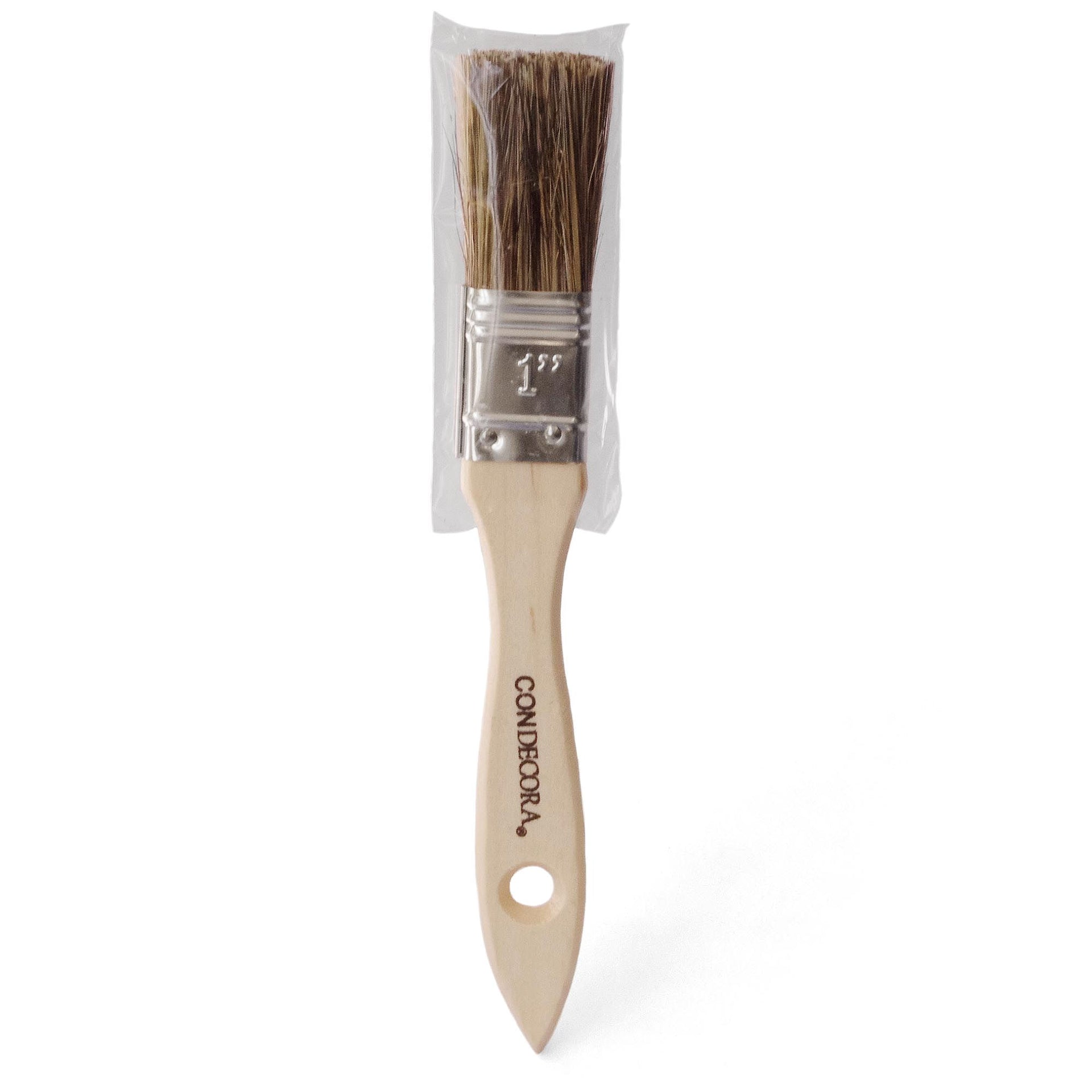 Brocha 1" Cerda Gris Mango Madera